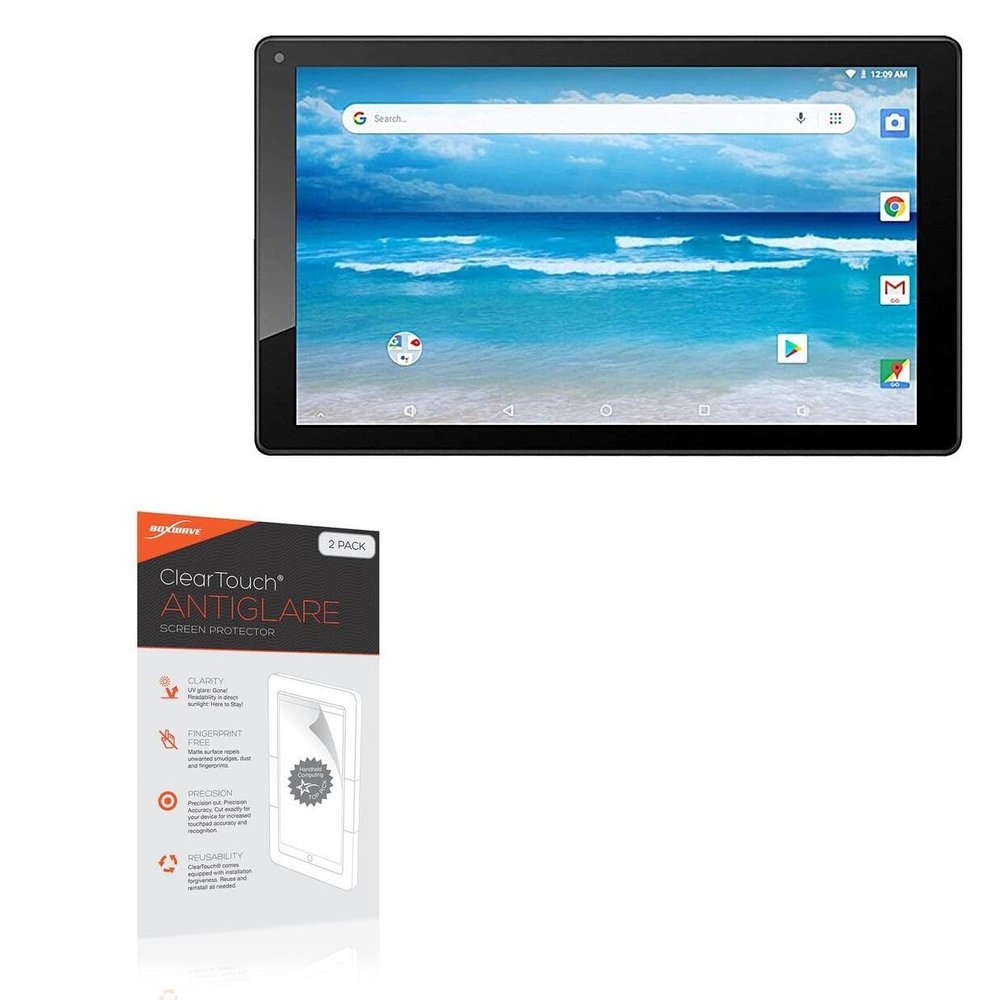 BoxWave Screen Protector Compatible With Azpen A1040 (10.1 in) - ClearTouch Anti-Glare (2-Pack), Anti-Fingerprint Matte Film Skin