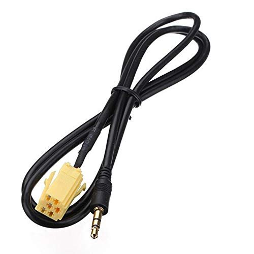 Mathenia Car Parts, Car MINI ISO 6Pin CD Changer Port to 3.5MM Jack Audio Aux Cable for Fiat Grande Punto Alfa Romeo - (Color Name: Aux Cable Only)