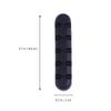 UKCOCO 2pcs Self-Adhesive Silicone Cable Organizer Multi-Card Cord Holders for Home Office Tidy up Charging Cables USB Wires and Power Cords Black view 2