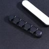 UKCOCO 2pcs Self-Adhesive Silicone Cable Organizer Multi-Card Cord Holders for Home Office Tidy up Charging Cables USB Wires and Power Cords Black view 4