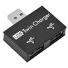 ASHATA Mini Hub USB2.0 Male to 2-Port USB Twin Charger Splitter Adapter Converter Kit for Mobile Phone/Laptop (Black) view 1
