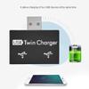 ASHATA Mini Hub USB2.0 Male to 2-Port USB Twin Charger Splitter Adapter Converter Kit for Mobile Phone/Laptop (Black) view 2