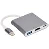 Type C to HDMI Hub Adapter Multi-Function 3 in 1 Hub Type C to HDMI Output HD Converter Adapter Dock Station(Gray) view 1