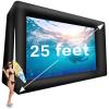 25' Huge Inflatable Movie Screen Outdoor Incl Blower - Seamless Front and Rear Projection - Portable Blow Up Projector Screen for Churches, Grand Parties, Backyard Pool Fun (25ft) view 1