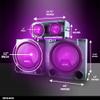 Gemini Sound GSYS-4000 Bluetooth LED Party Light Stereo System and Home Theater Audio Stereo System with 4000W Watts Shelf Speakers, Dual 12" Woofers, Media Player, FM Radio, USB/SD Playback view 2