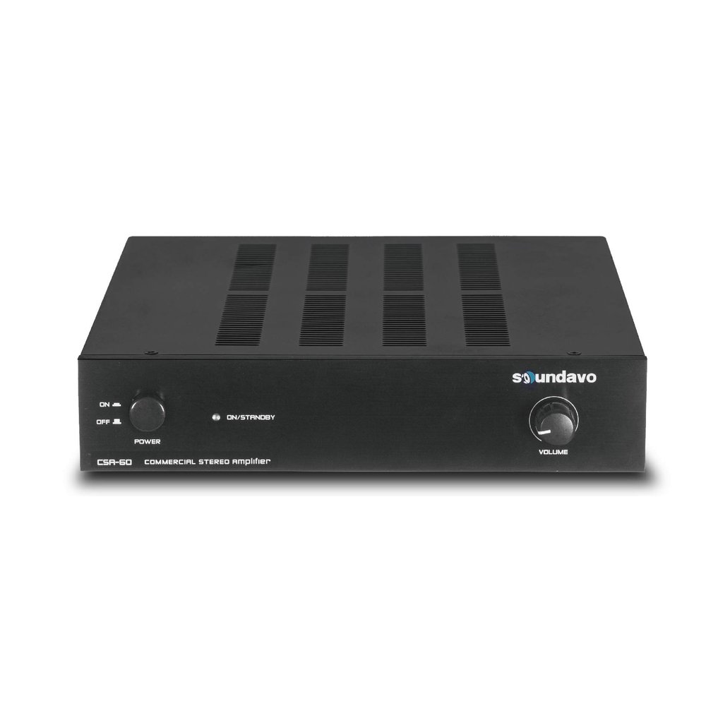 Soundavo CSA-60 Stereo Amplifier for Home Audio, Residential and Commercial Installation 180W bridgeable