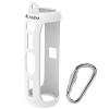 LTGEM Silicone Carrying Travel Case Compatible with JBL FLIP 5 Waterproof Portable Speaker with Extra Carabiner - White