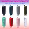 LTGEM Silicone Carrying Travel Case Compatible with JBL FLIP 5 Waterproof Portable Speaker with Extra Carabiner - White view 3