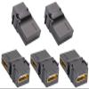 AAOTOKK 90 Degree HDMI Keystone Coupler, Gold Plated Right Angle HDMI Keystone Jack Insert Female to Female 3D 4K Coupler Adapter for Wall Plate (Black/5 Pack) view 1