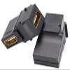 AAOTOKK 90 Degree HDMI Keystone Coupler, Gold Plated Right Angle HDMI Keystone Jack Insert Female to Female 3D 4K Coupler Adapter for Wall Plate (Black/5 Pack) view 4