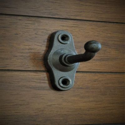 Coat Hanger, Classic Wall Hook, Handpainted Oil Rubbed Bronze or Pick Color, Bathroom Towel Hanger