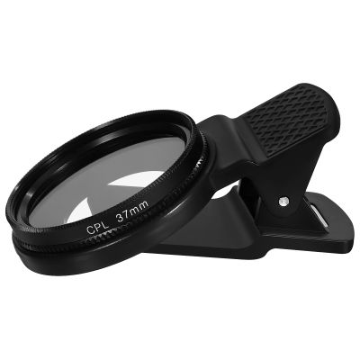 UKCOCO 37mm CPL Filter Circular Polarizer Clip-On Lens for Phone Camera Boost Color Saturation, Cut Glare & Reflections, Effect Prevents Overexposure Travel & Outdoor Photography