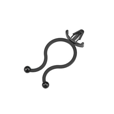 uxcell Twist Lock Cable Wire Ties Nylon U Shape Save Place 15mm Dia Black 50pcs