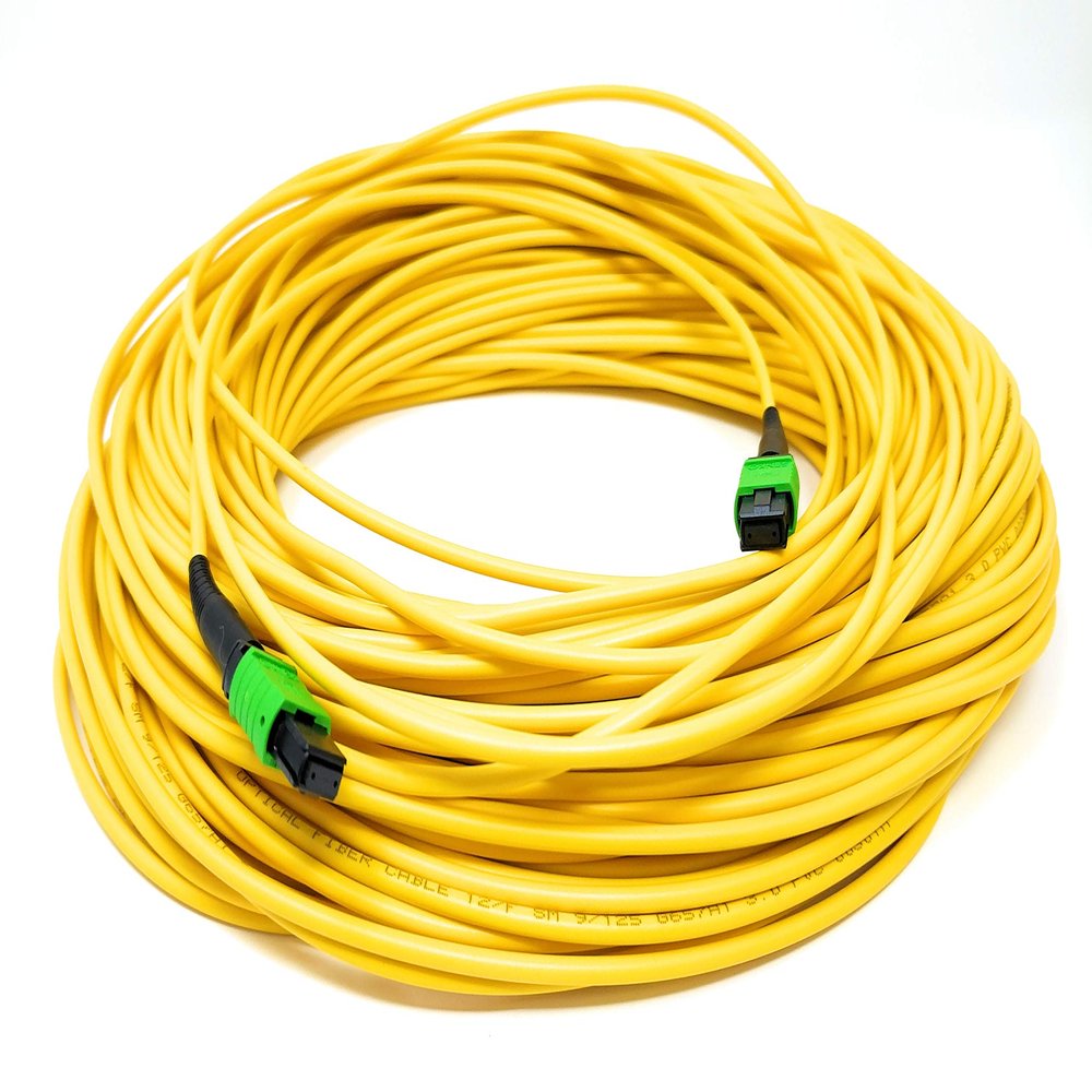 Ultra Spec Cables 12 Fiber Trunk Cable, MTP Female to MTP Female, Singlemode, Type A, OFNR - 6 Meter