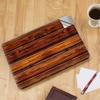 Chromebook 12.5 Laptop Notebook Skins Vinyl Stickers Cover Decals Wrap - Red Deep Mahogany Wood Pattern view 2