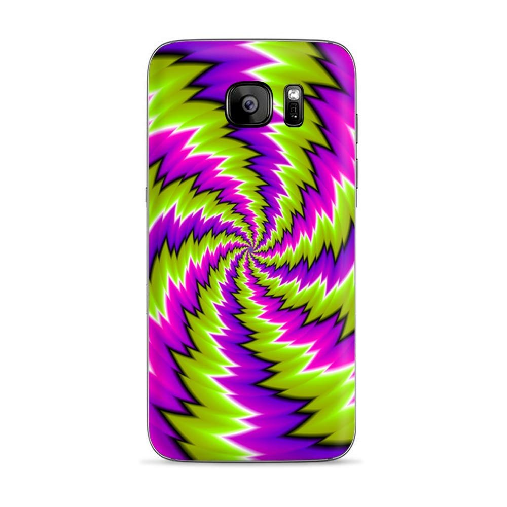 Skins for Samsung Galaxy S7 Skin Decal Vinyl Wrap - Decal Stickers Skins Cover -Psychedelic Moving Swirls