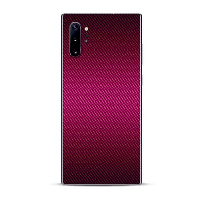Skins for Samsung Galaxy Note 10 Plus Decals Wrap - Decal Stickers Skins Cover -Pink,Black Carbon Fiber Look