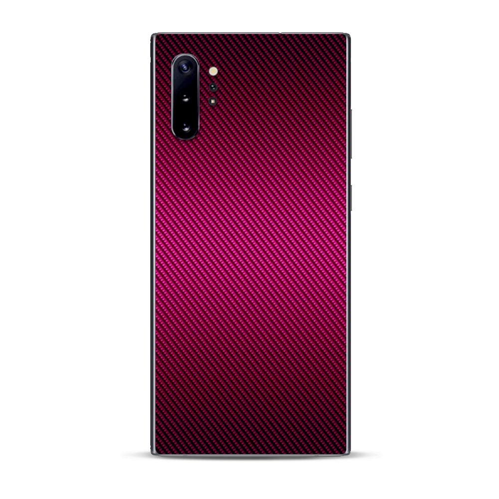Skins for Samsung Galaxy Note 10 Plus Decals Wrap - Decal Stickers Skins Cover -Pink,Black Carbon Fiber Look