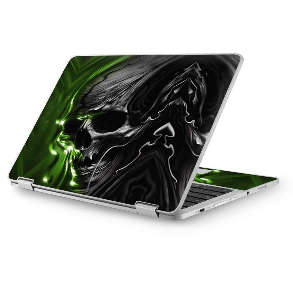 Chromebook 12.5 Laptop Notebook Skins Vinyl Stickers Cover Decals Wrap - Dark Skull