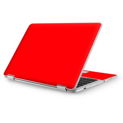 Chromebook 12.5 Laptop Notebook Skins Vinyl Stickers Cover Decals Wrap - Solid Red Color