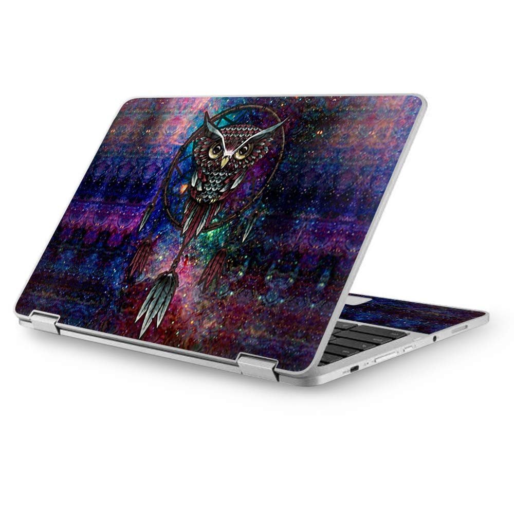 Chromebook 12.5 Laptop Notebook Skins Vinyl Stickers Cover Decals Wrap - Dreamcatcher Owl in Color