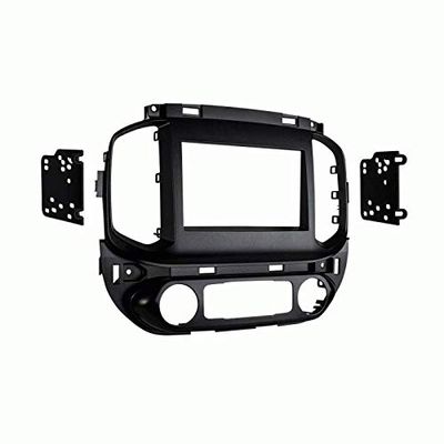 Carxtc Double Din Install Car Stereo Dash Kit for a Aftermarket Radio Fits 2015-2018 Chevy Colorado Trim Bezel is Painted Gunmetal Gray