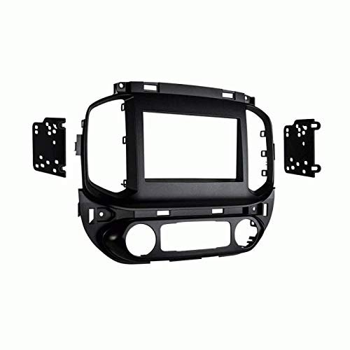 Carxtc Double Din Install Car Stereo Dash Kit for a Aftermarket Radio Fits 2015-2018 Chevy Colorado Trim Bezel is Painted Gunmetal Gray