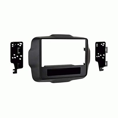 Carxtc Double Din Install Car Stereo Dash Kit for a Aftermarket Radio Fits 2015-2017 Jeep Renegade Trim Bezel is Painted Scratch Resistant Matte Black