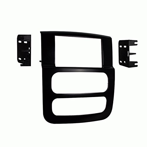Carxtc Double Din Install Car Stereo Dash Kit for a Aftermarket Radio Fits 2004-2005 Dodge Ram Pickup 1500, 2500, 3500 Trim Bezel is Painted Matte Black