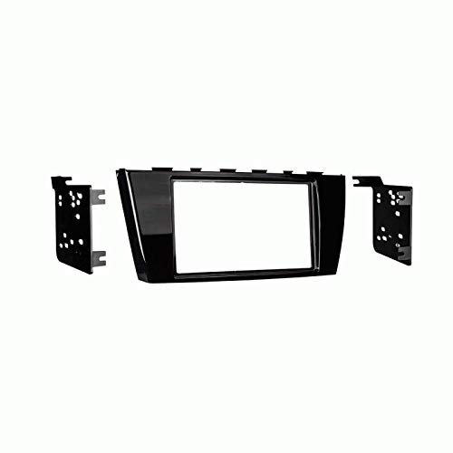 Carxtc Double Din Install Car Stereo Dash Kit for a Aftermarket Radio Fits 2017 Mitsubishi Mirage, Mirage G4 W/O 7-Inch Touchscreen Trim Bezel is Painted Gloss Gray