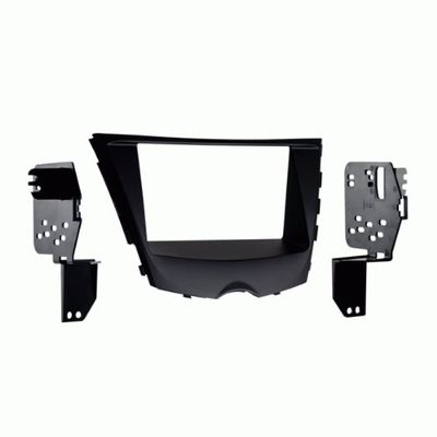 Carxtc Double Din Install Car Stereo Dash Kit for a Aftermarket Radio Fits 2016-2017 Hyundai Veloster Trim Bezel is Painted Matte Black