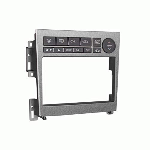Carxtc Double Din Install Car Stereo Dash Kit for a Aftermarket Radio Fits 2005-2007 Infiniti G35 Trim Bezel is Etched Brushed Aluminum Non Navigation Replacement