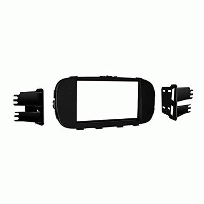 Carxtc Double Din Install Car Stereo Dash Kit for a Aftermarket Radio Fits 2017-2019 Kia Soul W/O Display Radio Trim Bezel is Painted Matte Black Non Navigation Replacement