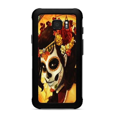 Skins for Samsung Galaxy S7 Active Skin Decal Vinyl Wrap - Decal Stickers Skins Cover -Skull Girl Dia de Los Muertos Paint