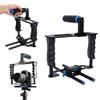 C2 DSLR Camera Mount Anti-Slip Handheld Gimbal Extension Bracket with Top Handle Grip Photo Studio Kit Rabbit Cage Stabilizer with 1/4" 3/8" Screw Hole view 3