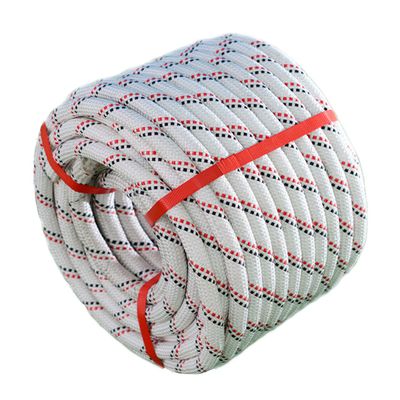 YUZENET Braided Polyester Arborist Rope (3/8 inch X 100 feet) High Strength Bull Rope for Tree Work Truck Securing Camping Swing, White