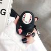 BONTOUJOUR Case Compatible with AirPods 1/2, Super Cute Creative Sitting Faceless Man No Face Man Holding Umbrella Design Case, Soft Silicone Earphone Protection Skin +Hook view 3