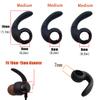 Earbuds Replacement Tips Soft Silicone Earbud Locks Sport Grips Earphones Stabilizer Fins Wings Tips for in-Ear and Ear Canal Earbuds (2Black-M) view 2