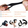 Earbuds Replacement Tips Soft Silicone Earbud Locks Sport Grips Earphones Stabilizer Fins Wings Tips for in-Ear and Ear Canal Earbuds (2Black-M) view 3