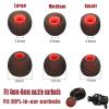 Earbuds Replacement Tips Soft Silicone Earbud Locks Sport Grips Earphones Stabilizer Fins Wings Tips for in-Ear and Ear Canal Earbuds (2Black-M) view 4