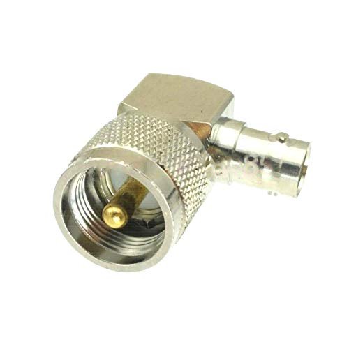 10pcs Adapter Converter PL259 UHF Male Plug to BNC Female Jack Right Angle