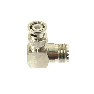 10pcs Adapter UHF Jack Female SO239 to BNC Male Plug Connector Right Angle M/F