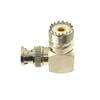 10pcs Adapter UHF Jack Female SO239 to BNC Male Plug Connector Right Angle M/F view 2