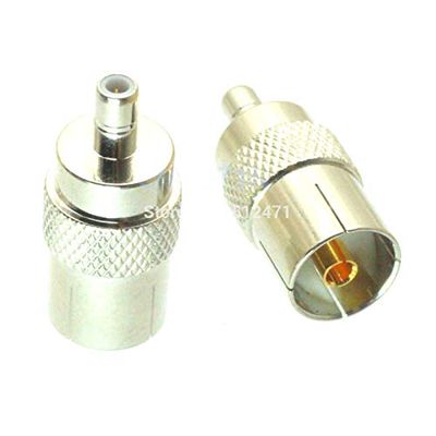 10pcs Adapter Converter IEC PAL DVB-T TV Female Jack to SMB Male Plug pin