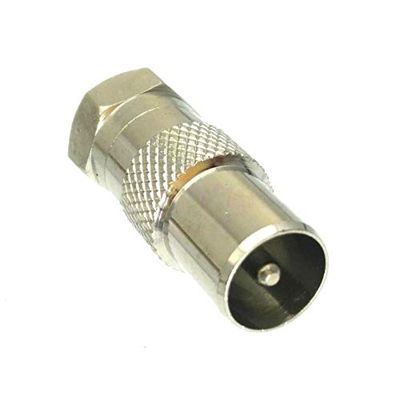10pcs Adapter Converter F TV Male Plug to IEC PAL DVB-T TV Male Plug pin COAXIAL