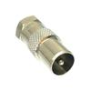 10pcs Adapter Converter F TV Male Plug to IEC PAL DVB-T TV Male Plug pin COAXIAL view 1