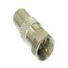 10pcs Adapter Converter F TV Male Plug to IEC PAL DVB-T TV Male Plug pin COAXIAL view 2