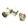 10pcs Connector N Male Plug clamp 1/2" Flexible Cable Right Angle Silver view 1
