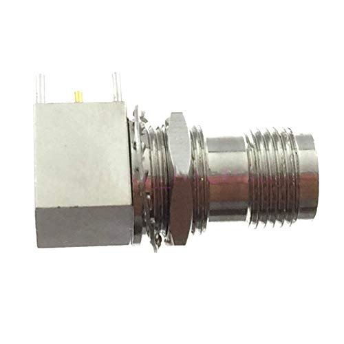 1pce Connector TNC Female Jack Bulkhead Solder PCB Mount Right Angle 8.1mm