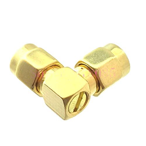 10pcs Adapter Converter RP*SMA Male to SMA Male Right Angle COAXIAL